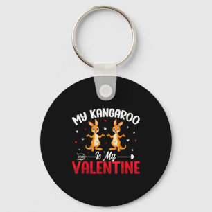 My Kangaroo Is My Valentine - Animal Lovers Valent Key Ring