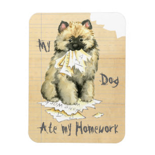 My Keeshond Ate My Homework Magnet