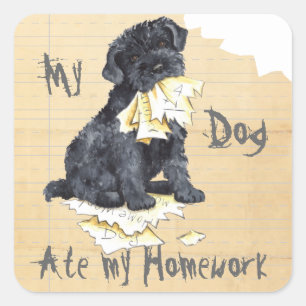 My Kerry Ate My Homework Square Sticker