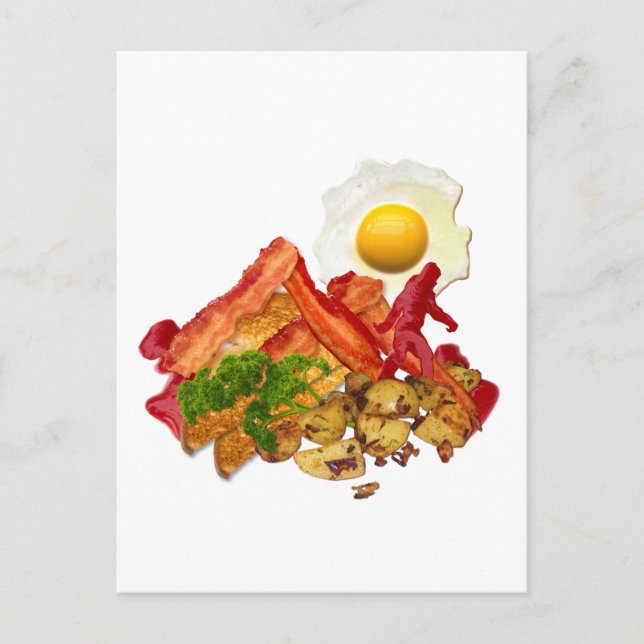 My Ketchup Gone Squatchin for Bacon Breakfast Postcard (Front)