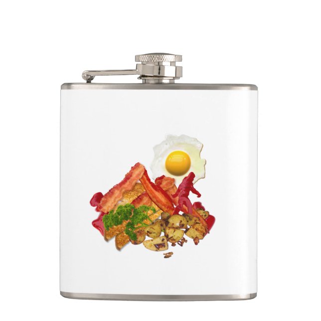 My Ketchup Gone Squatchin for Bacon Decor Hip Flask (Front)
