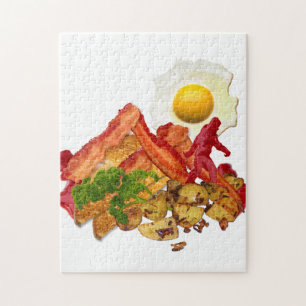 My Ketchup Gone Squatchin for Bacon Decor Jigsaw Puzzle