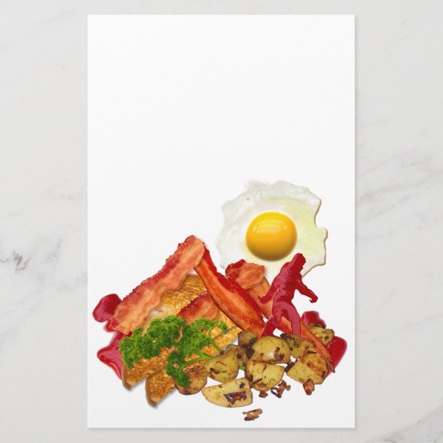 My Ketchup Gone Squatchin for Bacon Decor Stationery (Front)