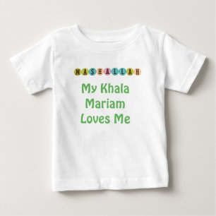 My Khala (aunt) loves me (name can be changed) Baby T-Shirt