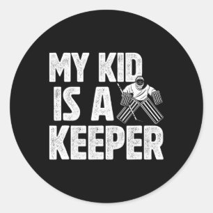 My Kid Is A Hockey Goalkeeper Dad Of A Hockey Goal Classic Round Sticker