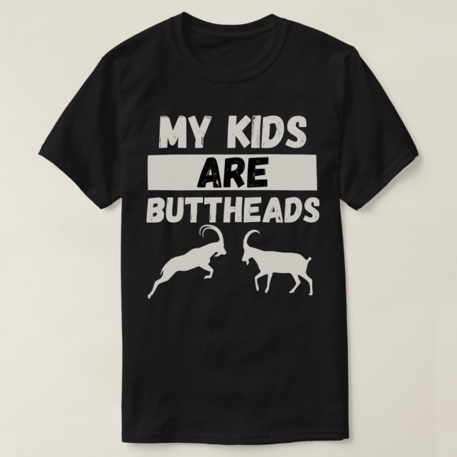 My Kids Are Goats  Funny Goat Mom & Goat Lover Far T-Shirt (Design Front)