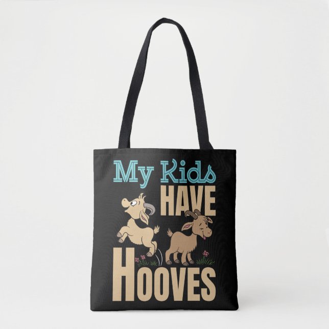 My Kids Have Hooves Goat Mum Dad Parent Tote Bag (Front)