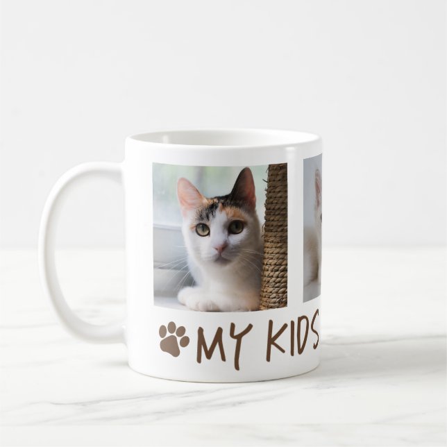 My Kids Have Paws 3 Photo Coffee Mug (Left)