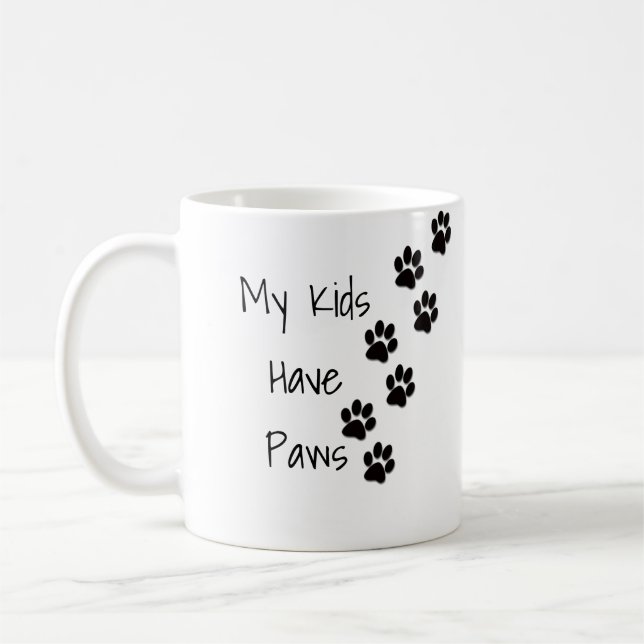 My Kids Have Paws Coffee Mug (Left)