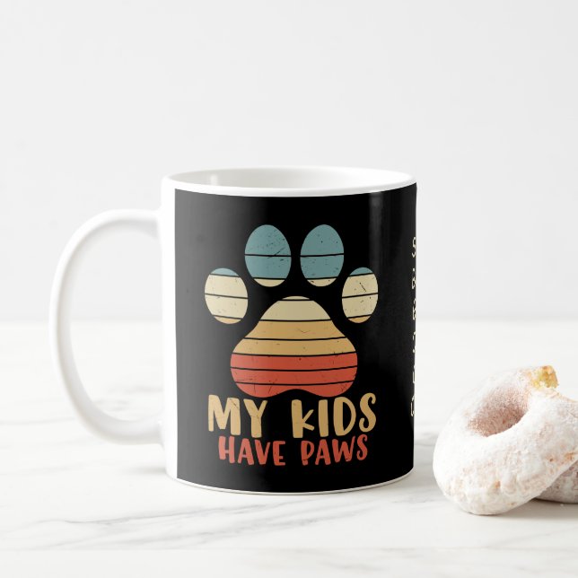 My Kids Have Paws Personalised Coffee Mug (With Donut)