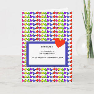 My Kid's Photo on Colourful Valentine's Day Card