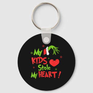 My Kids Stole Funny My Heart Matching Christmas Key Ring