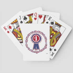 My Kids Think I'm The World's Best Mum - retro Playing Cards