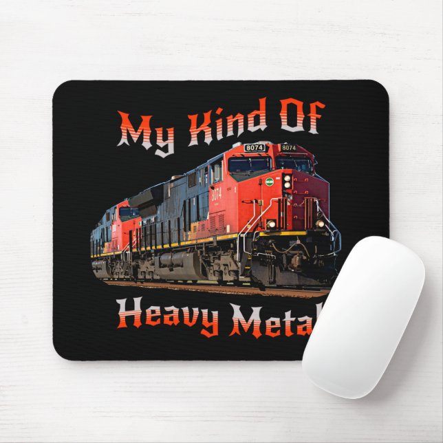 My Kind of Heavy Metal Diesel Locomotive Train     Mouse Mat (With Mouse)