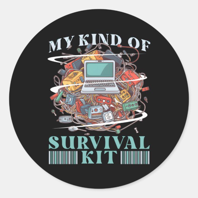 My Kind Of Survival Kit Networking Quote Network Classic Round Sticker (Front)