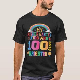 My Kindergarten Kids Are 100 Days Brighter Rainbow T-Shirt