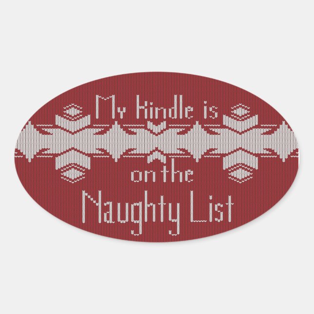 My Kindle Is on the Naughty List Sticker (Front)