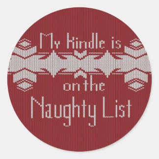 My Kindle Is on the Naughty List Sticker