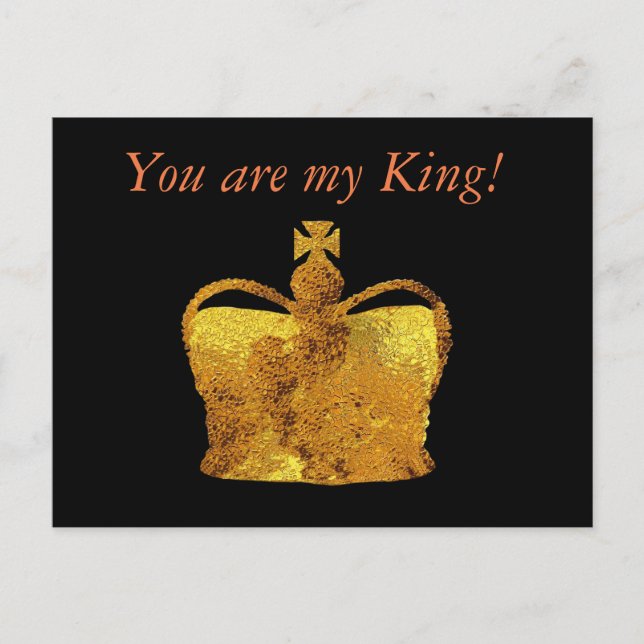My King Golden Crown Custom Postcard (Front)