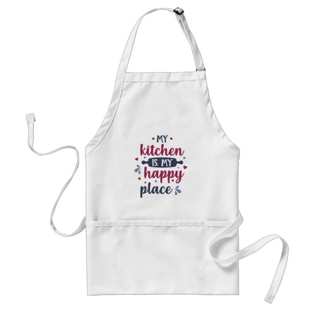 my kitchen is my happy place standard apron (Front)