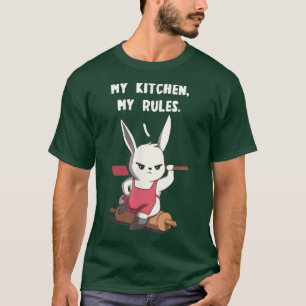 My Kitchen My Rules Funny Anime Cooking Bunny  T-Shirt