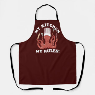 My Kitchen My Rules Octopus Chef Apron