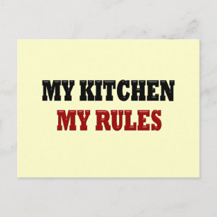 My kitchen My Rules Postcard