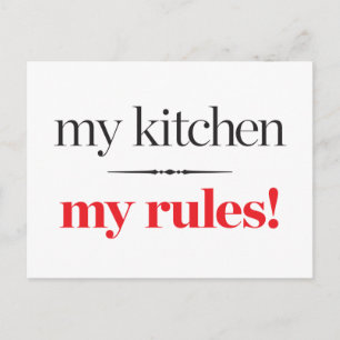 My Kitchen, My Rules Postcard