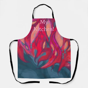 My Kitchen! Pink Red Apron