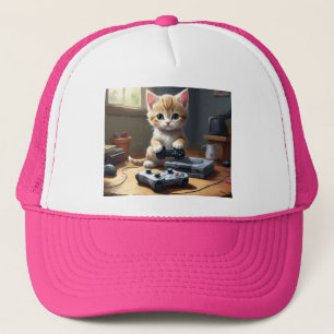My Kitten The Expert Gamer, Trucker Hat