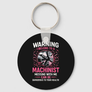 My Knight In Machinist Wife Girlfriend Funny Anniv Key Ring