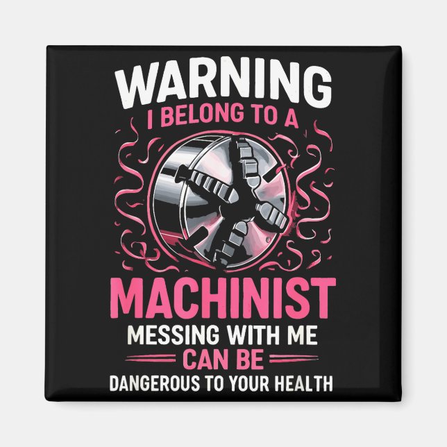 My Knight In Machinist Wife Girlfriend Funny Anniv Magnet (Front)