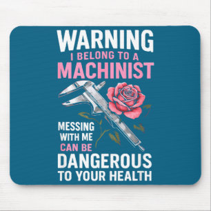 My Knight In Machinist Wife Girlfriend Funny Anniv Mouse Mat