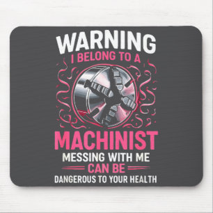 My Knight In Machinist Wife Girlfriend Funny Anniv Mouse Mat