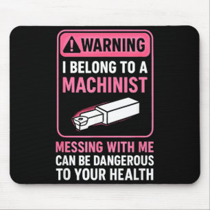 My Knight In Machinist Wife Girlfriend Funny Anniv Mouse Mat