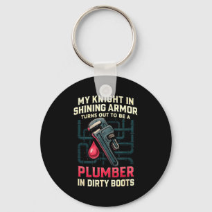 My Knight In Shining Funny Plumber Wife Women Girl Key Ring