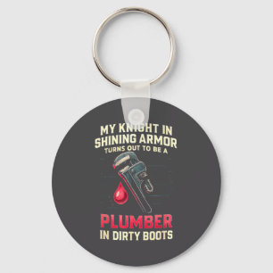 My Knight In Shining Funny Plumber Wife Women Girl Key Ring