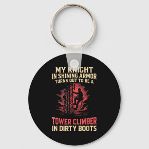 My Knight In Shining Funny Tower Climber Wife Wome Key Ring