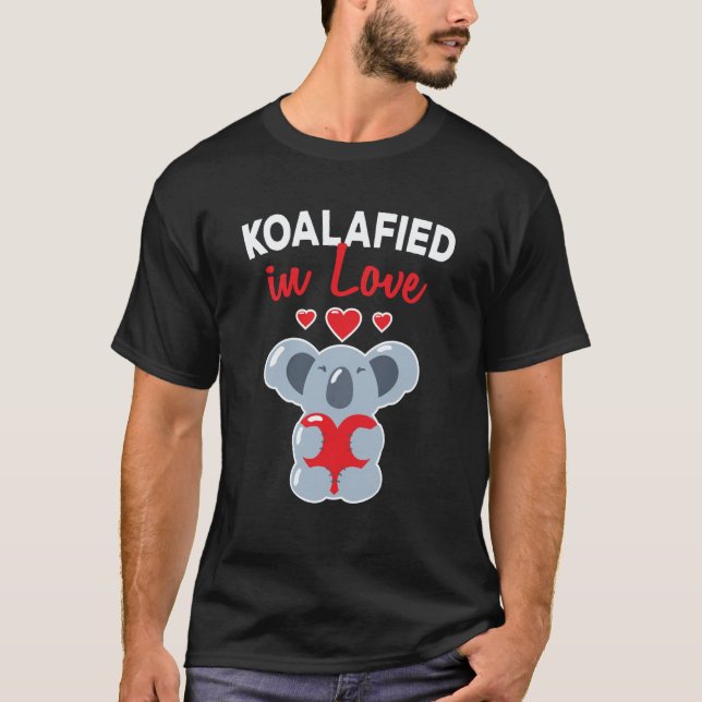 My Koala Bear Is My Valentine Cupid Heart Valentin T-Shirt (Front)