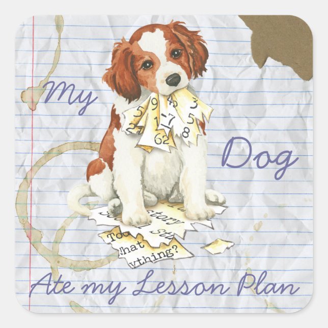 My Kooiker Ate My Lesson Plan Square Sticker (Front)
