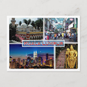 MY Kuala Lumpur - Jamek Mosque - Petaling Street - Postcard