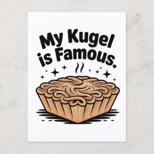 My Kugel Is Famous Funny Hanukkah Jewish Jew Invitation Postcard