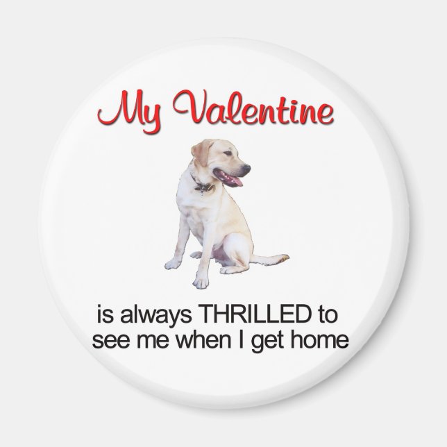 My Labrador Valentine Magnet (Front)
