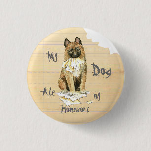 My Laekenois Ate My Homework 3 Cm Round Badge