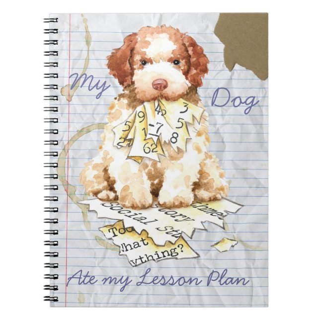 My Lagotto Ate My Lesson Plan Notebook (Front)