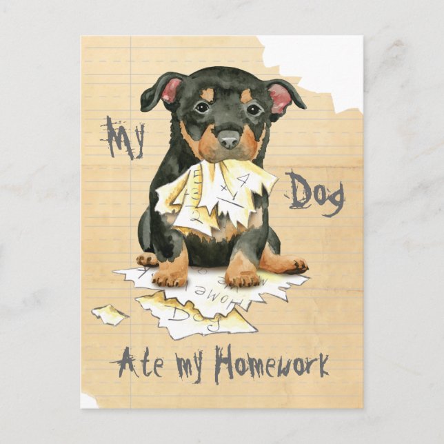 My Lancashire Heeler Ate my Homework Postcard (Front)