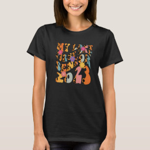 My Last First Day Senior 2023 Leopard Back To Scho T-Shirt
