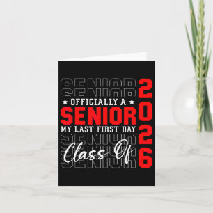 My Last First Day Senior 2026 Back To School Cl Of Card