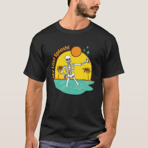 My Last Splash Skeleton Bride Beach Bachelorette P T-Shirt