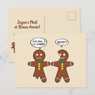 My Leg Hurts Gingerbread Cookie in French Holiday
